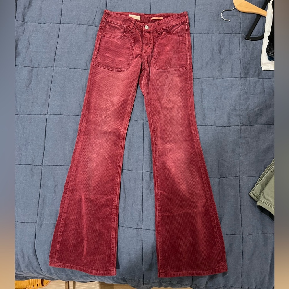 Pilcro from Anthropologie red corduroy pants